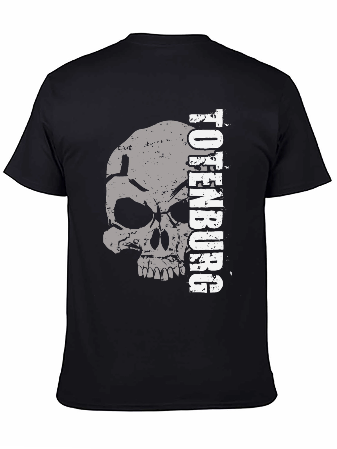 Totenburg Skull Graphic Print Black T-Shirt