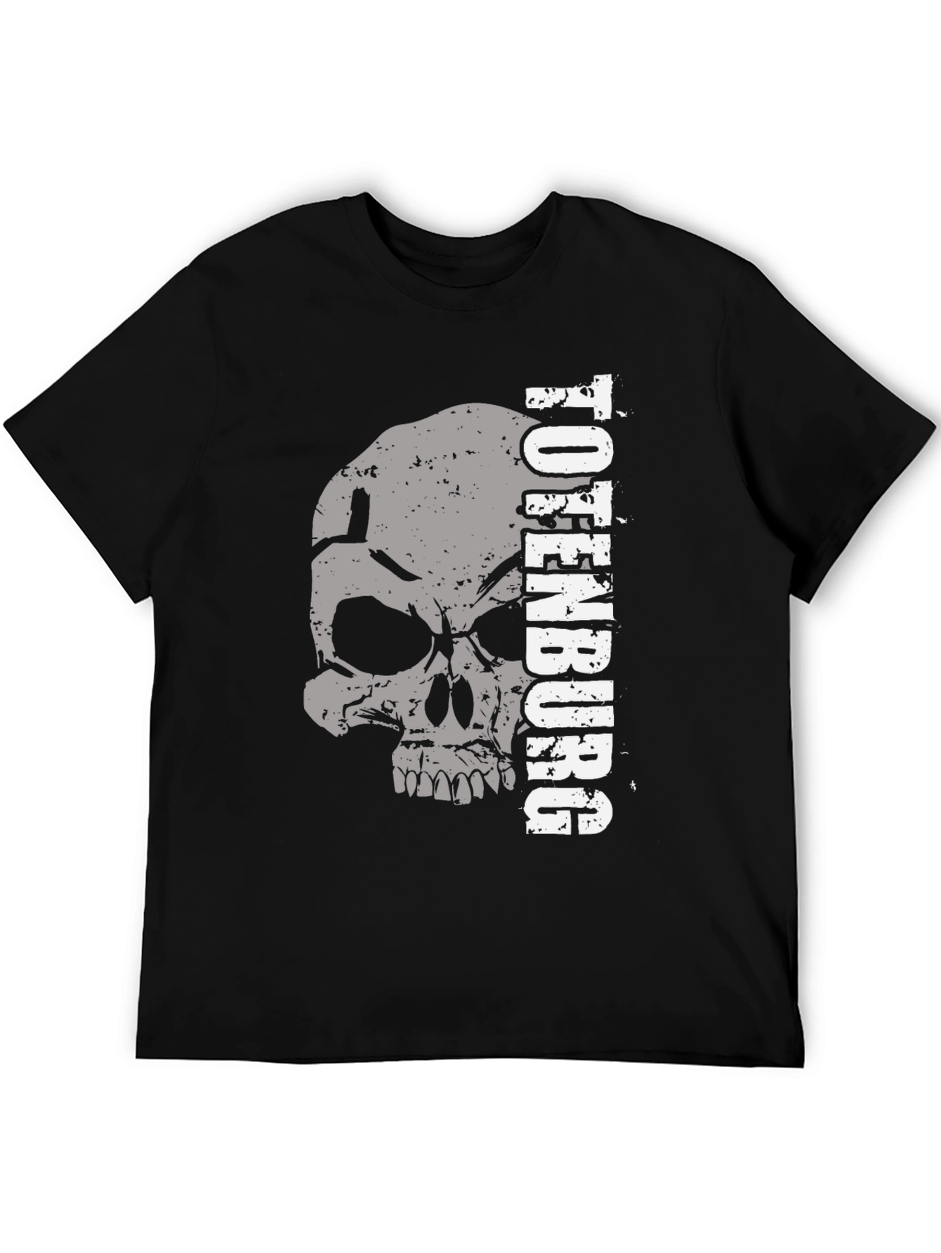 Totenburg Skull Graphic Print Black T-Shirt