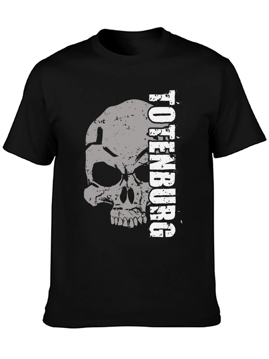 Totenburg Skull Graphic Print Black T-Shirt