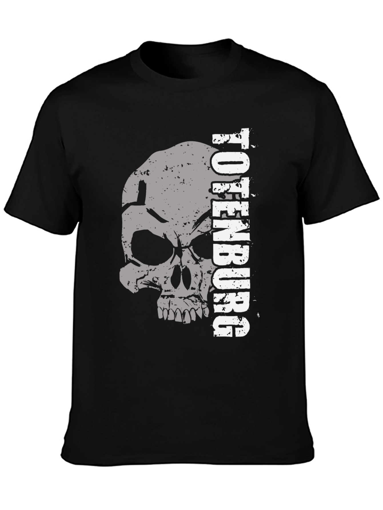 Totenburg Skull Graphic Print Black T-Shirt