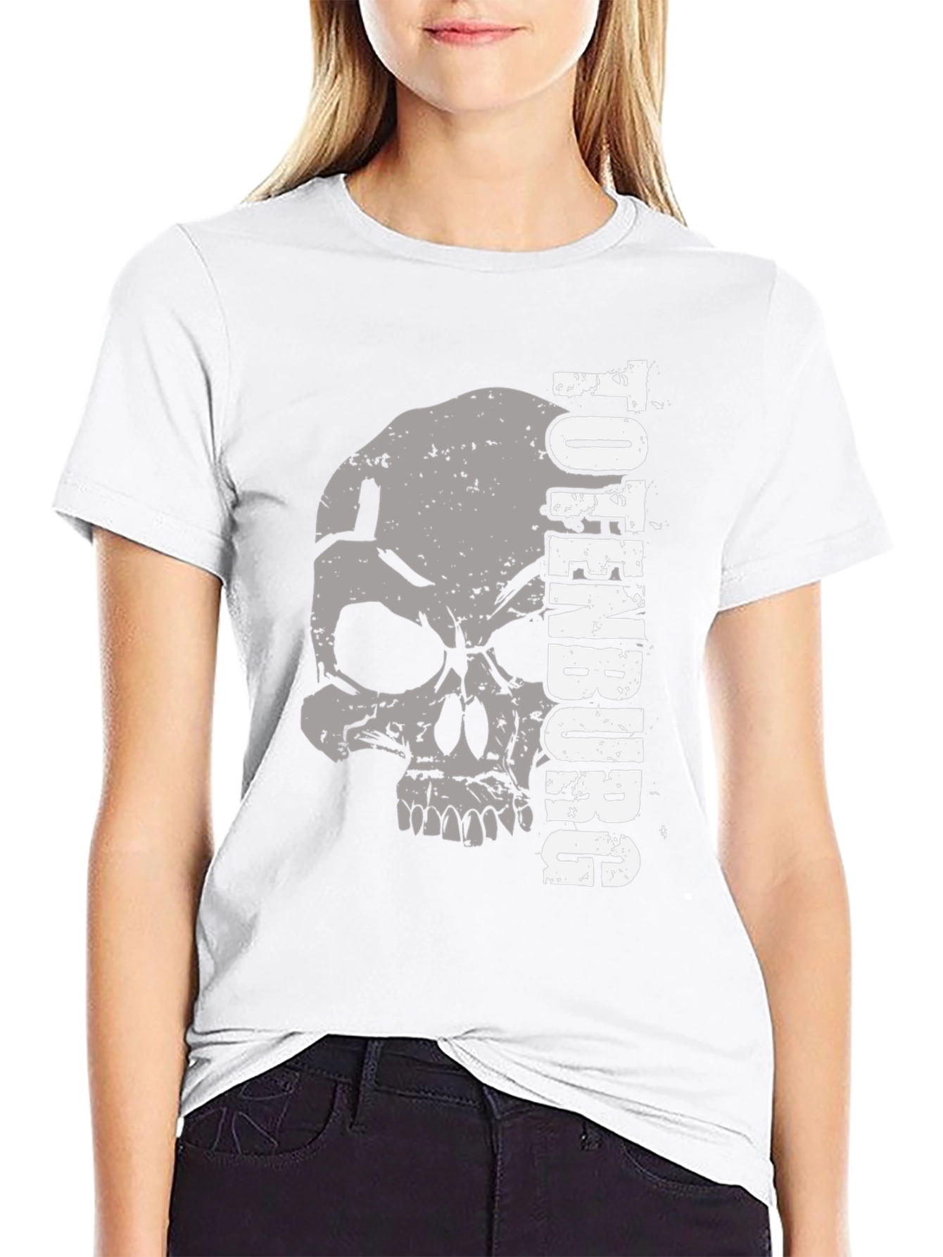 Totenburg Skull Graphic Print Black T-Shirt