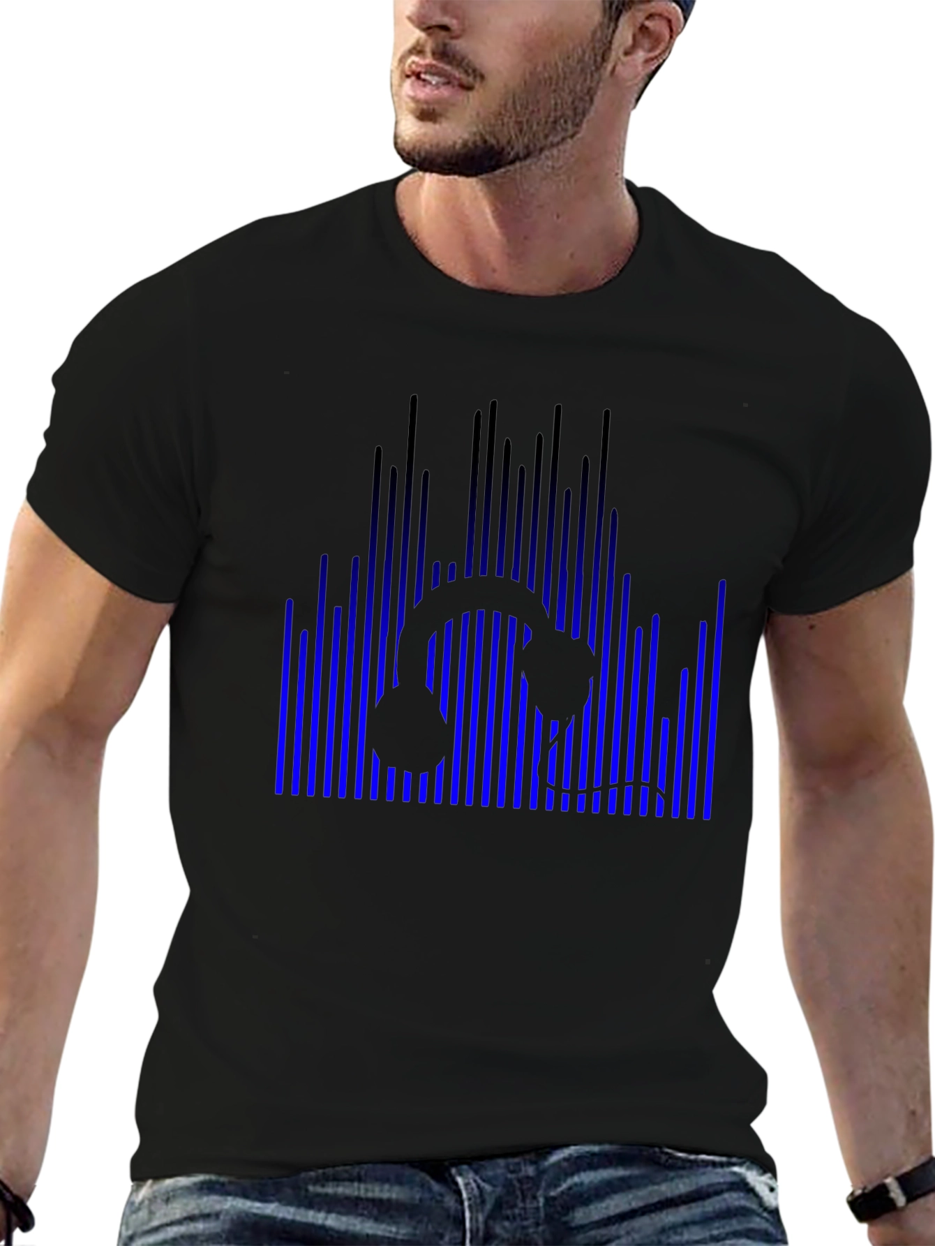 Headphone Graphic Tee - Black