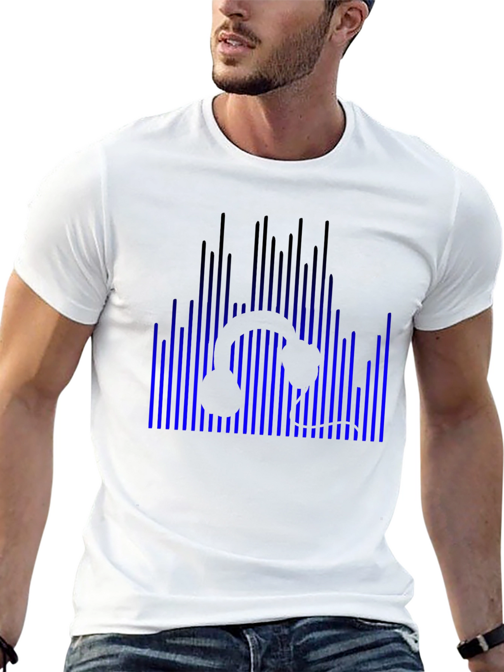 Headphone Graphic Tee - Black