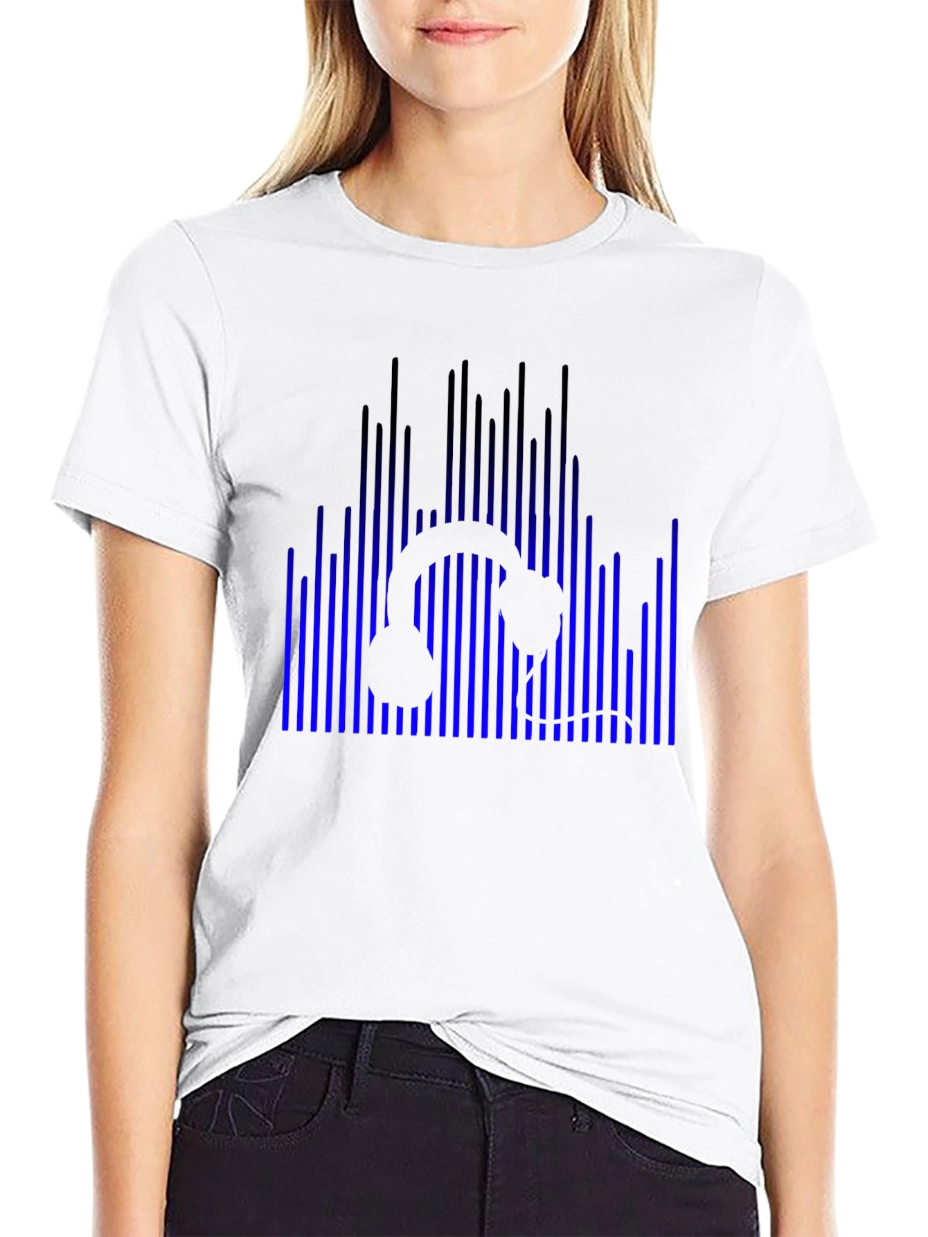 Headphone Graphic Tee - Black