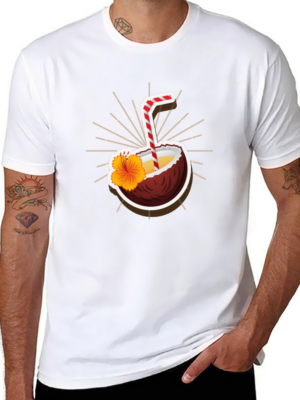 Tropical Coconut Drink Graphic Tee