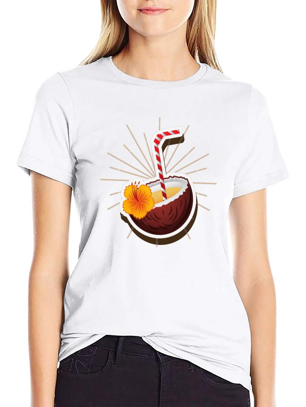 Tropical Coconut Drink Graphic Tee
