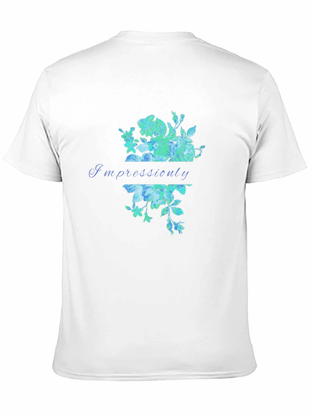 Impressiounly Floral Graphic Black T-Shirt