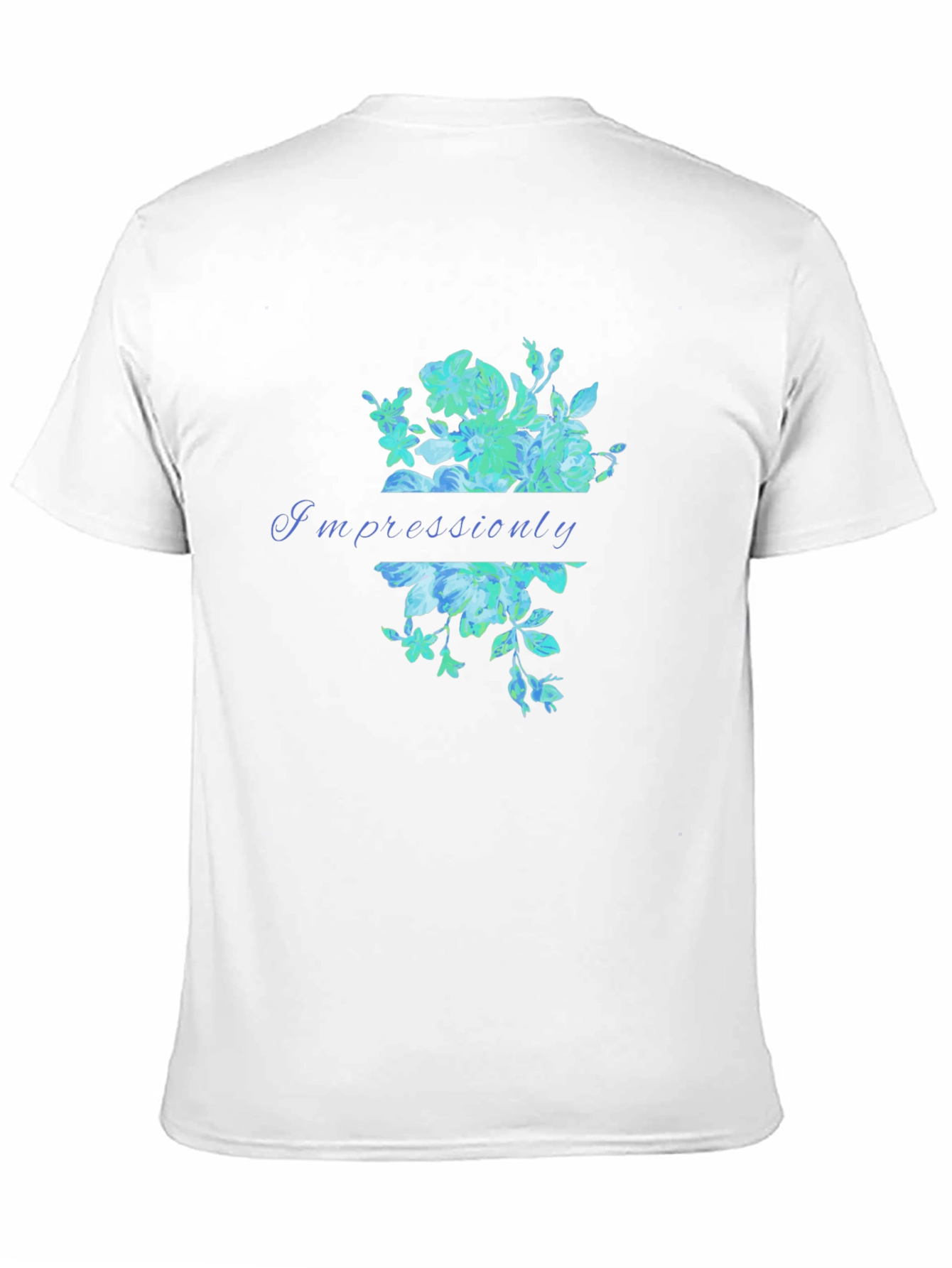 Impressiounly Floral Graphic Black T-Shirt