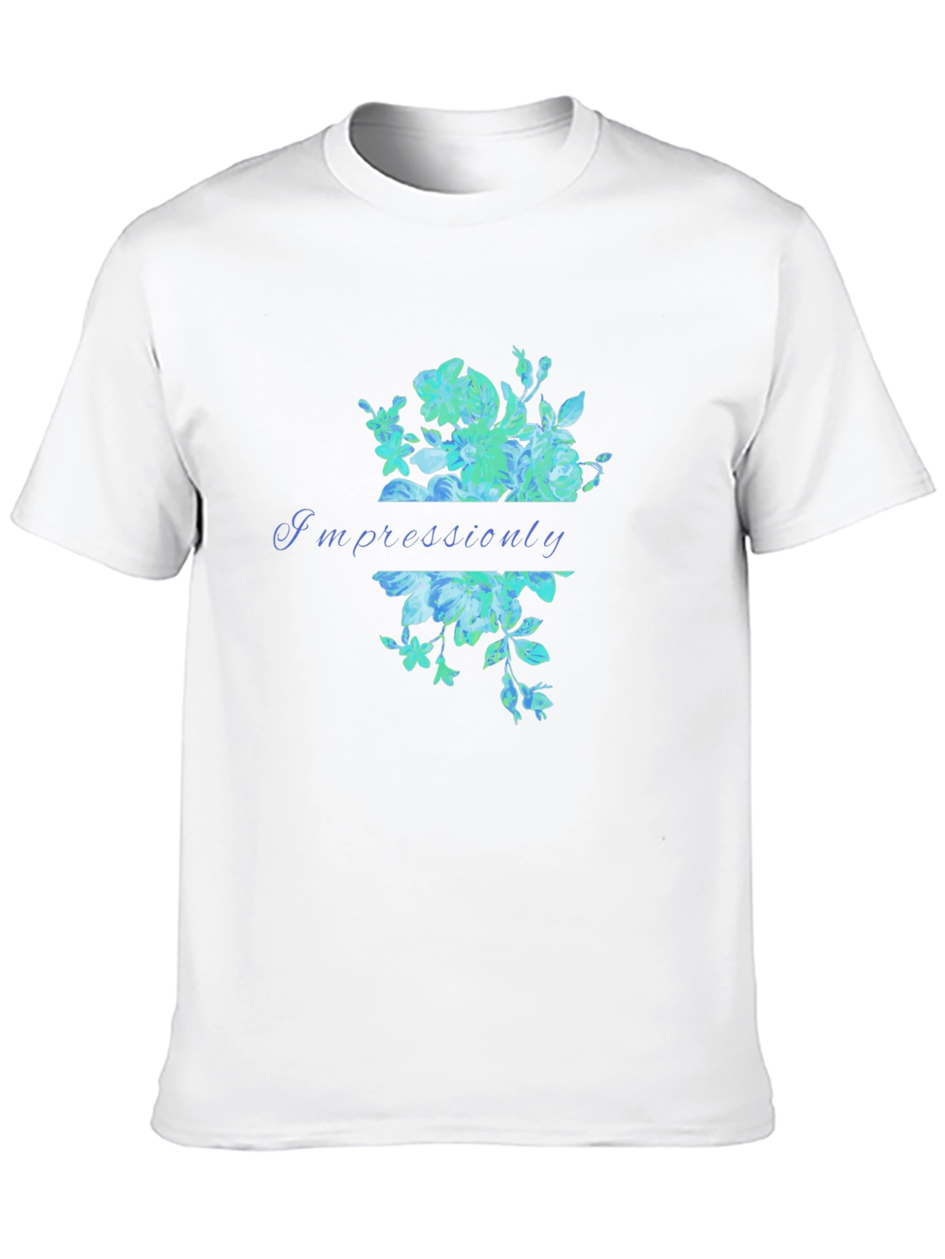 Impressiounly Floral Graphic Black T-Shirt