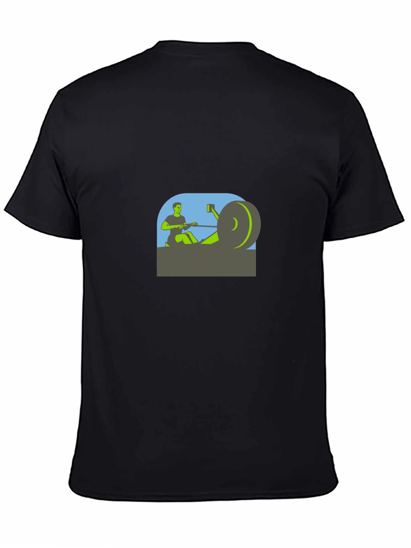 Rowing Machine Graphic Tee - Black