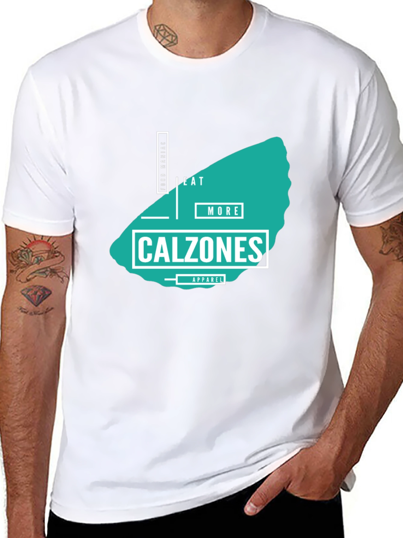 Eat More Calzones Mens Graphic Tee