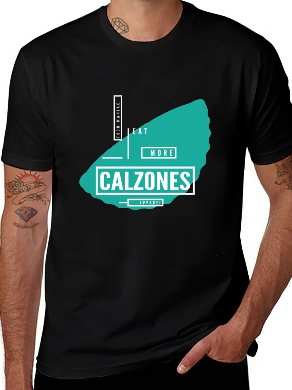 Eat More Calzones Mens Graphic Tee