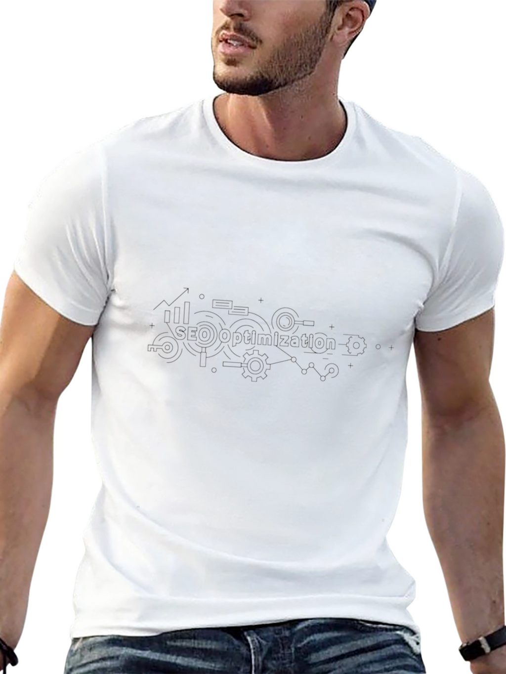 Mens Solid Black Short Sleeve Crew Neck T-Shirt