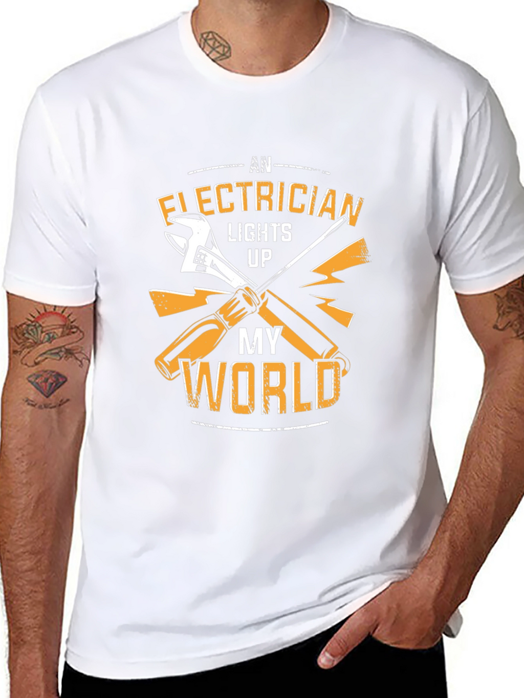 Electrician Lights Up My World Graphic T-Shirt