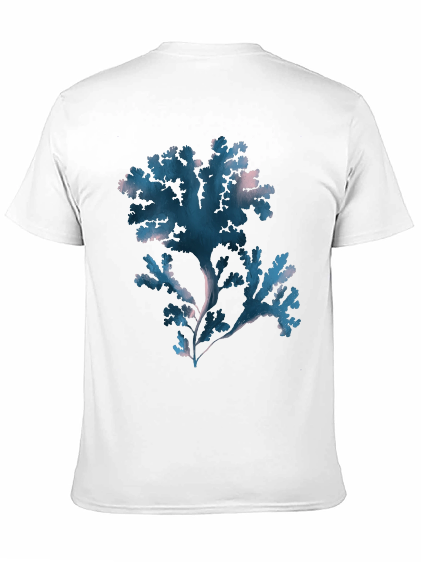 Botanical Seaweed Graphic Tee - Black Cotton T-Shirt