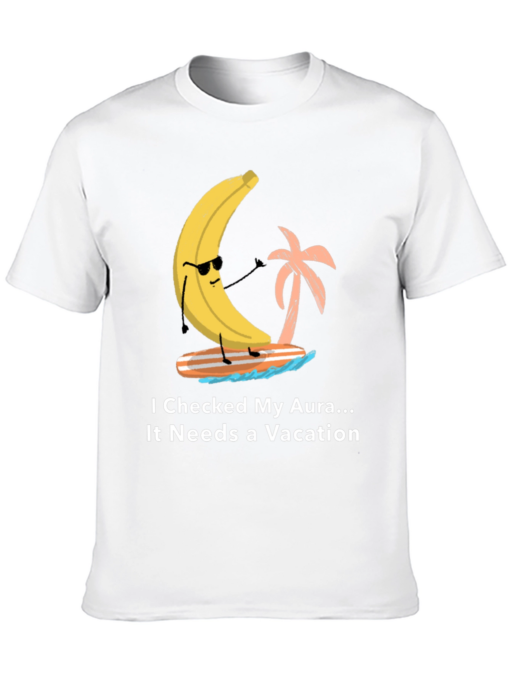Vacation Aura Graphic T-Shirt Banana Surfer