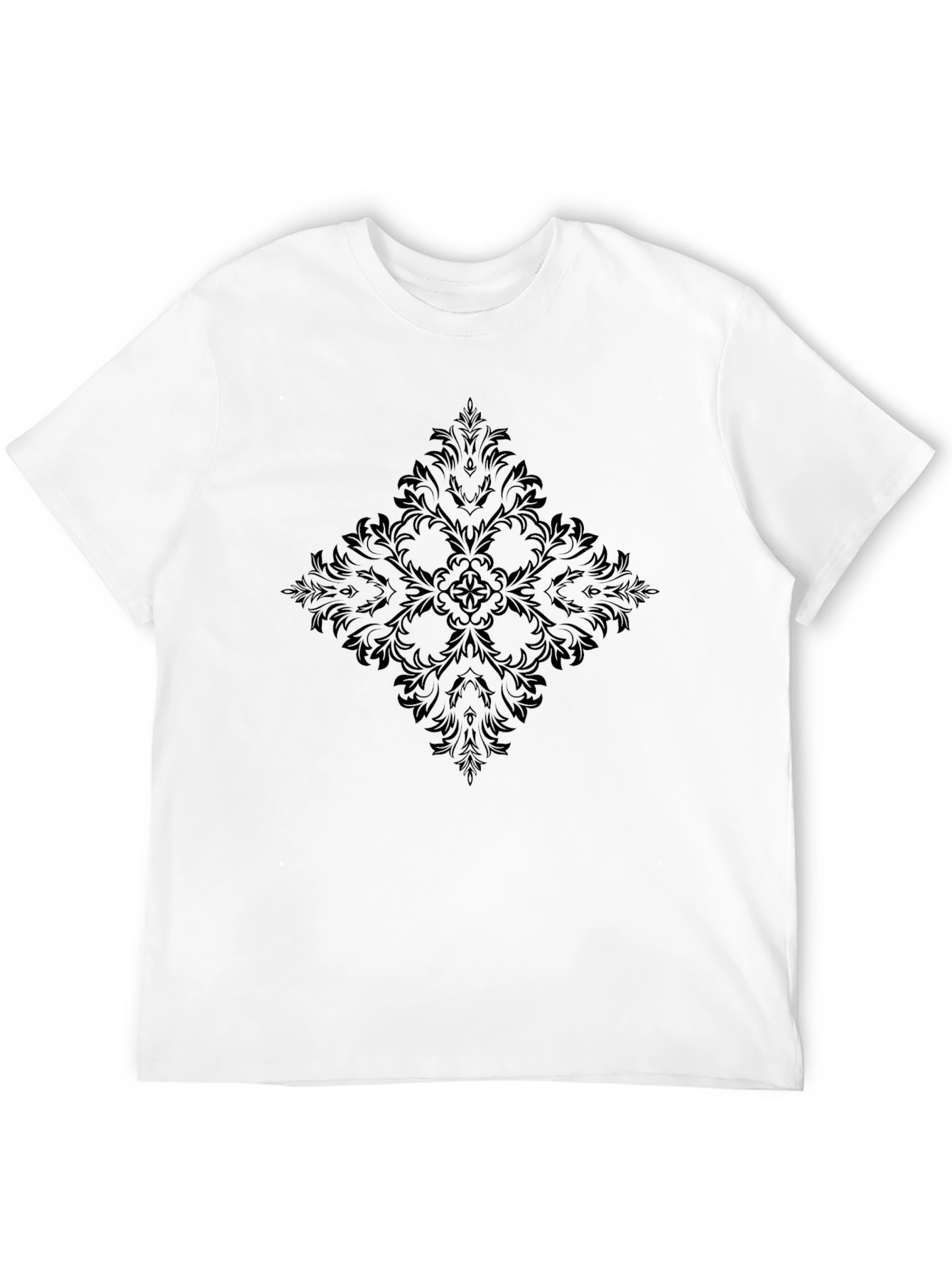 Elegant Black Patterned T-Shirt