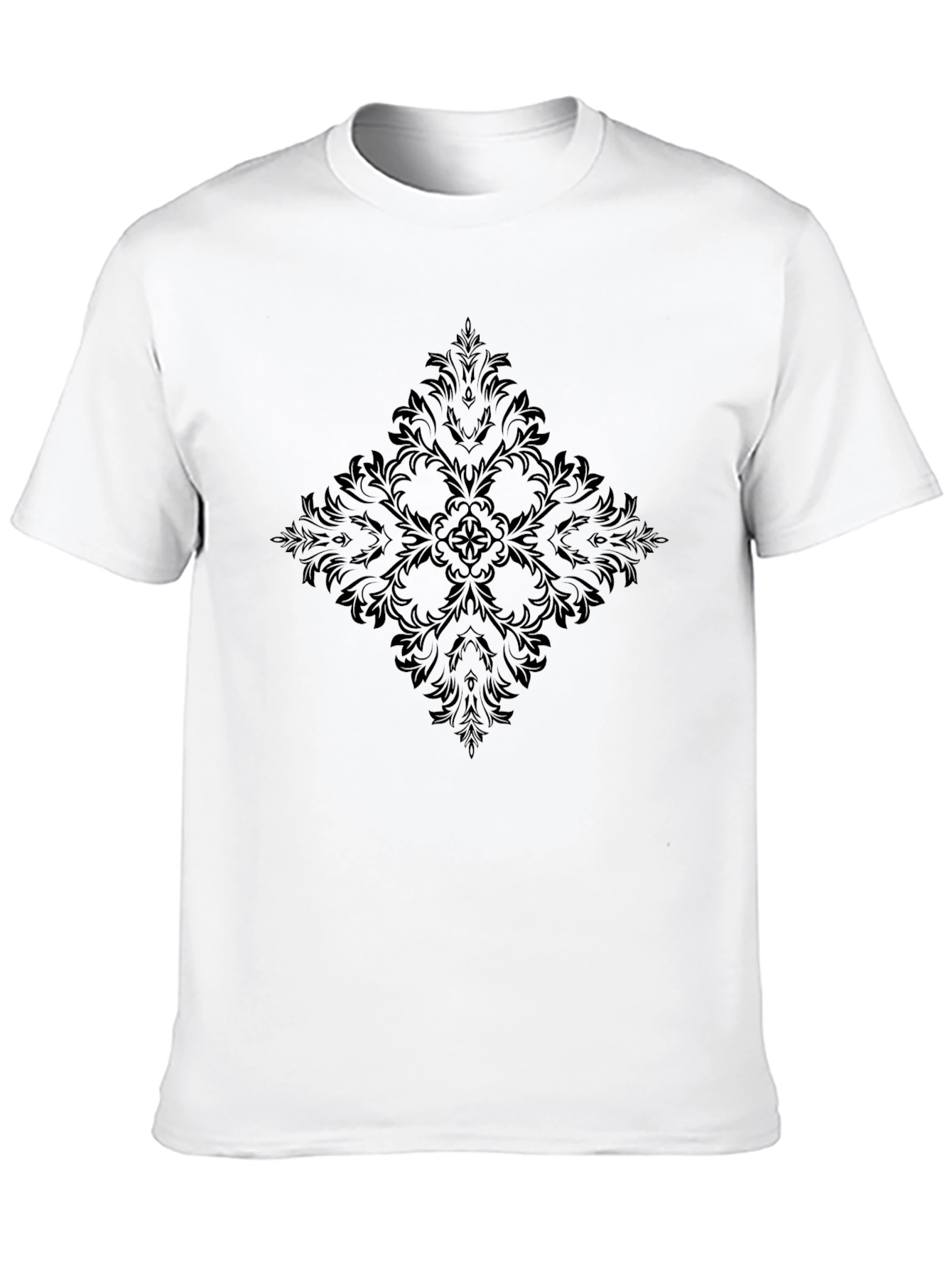 Elegant Black Patterned T-Shirt