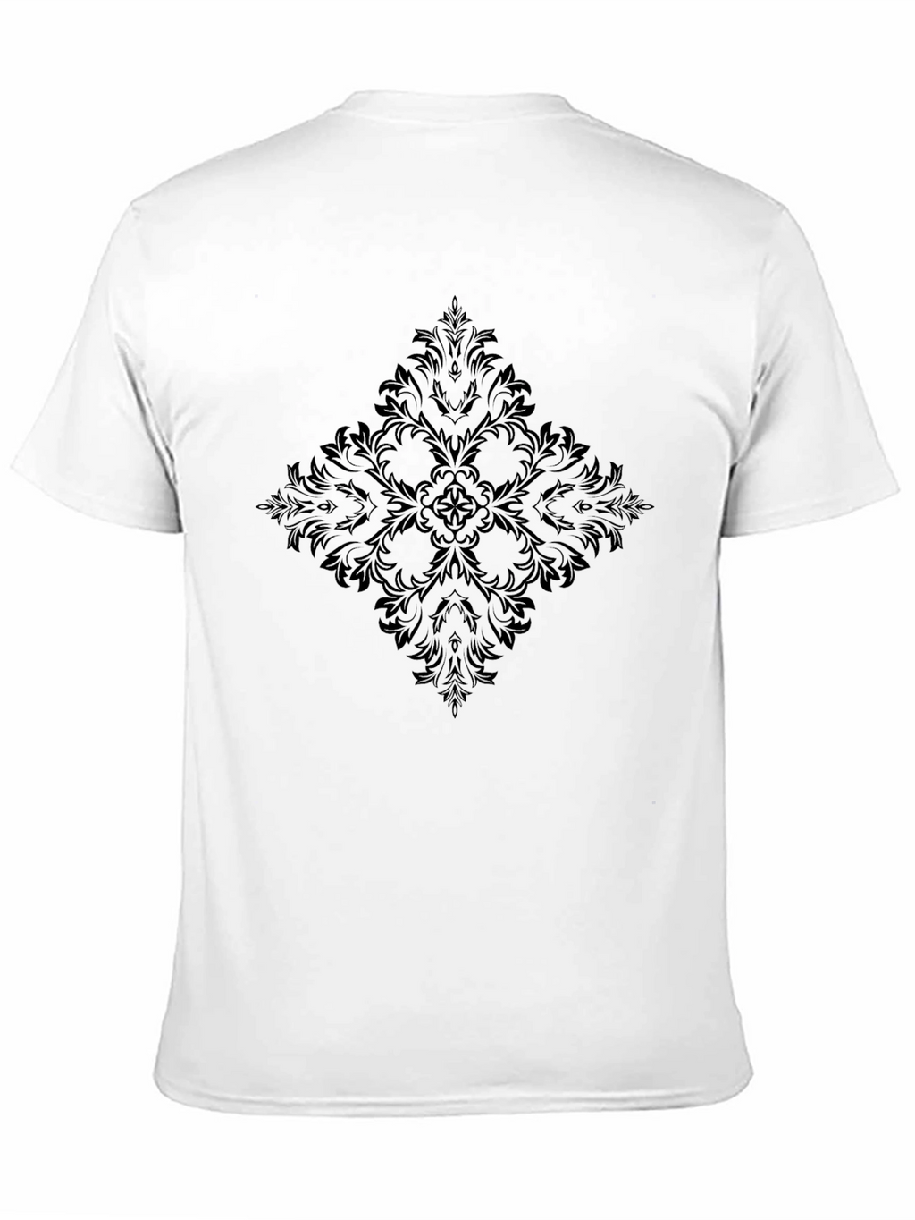 Elegant Black Patterned T-Shirt
