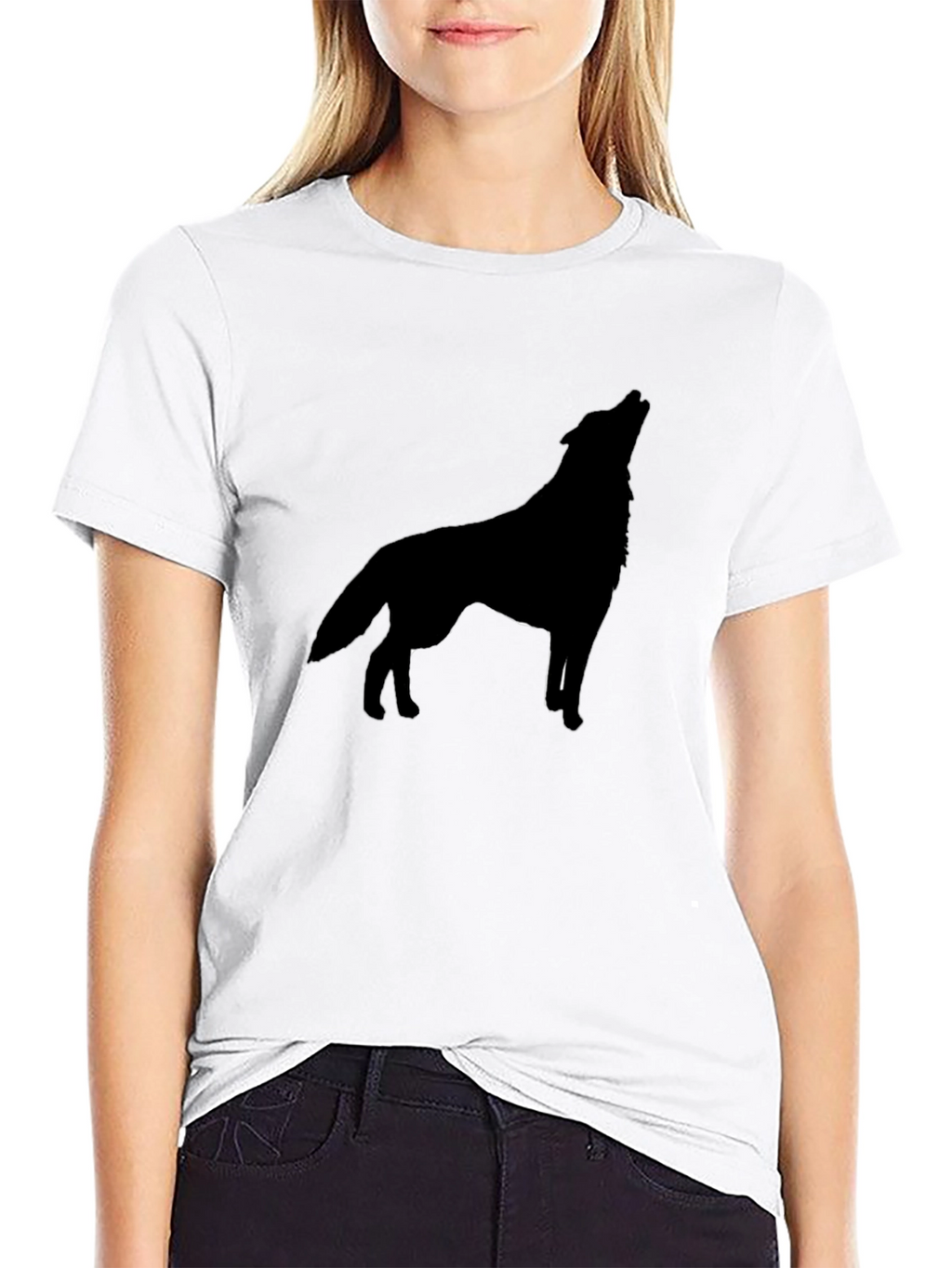 Wolf Silhouette Black T-Shirt