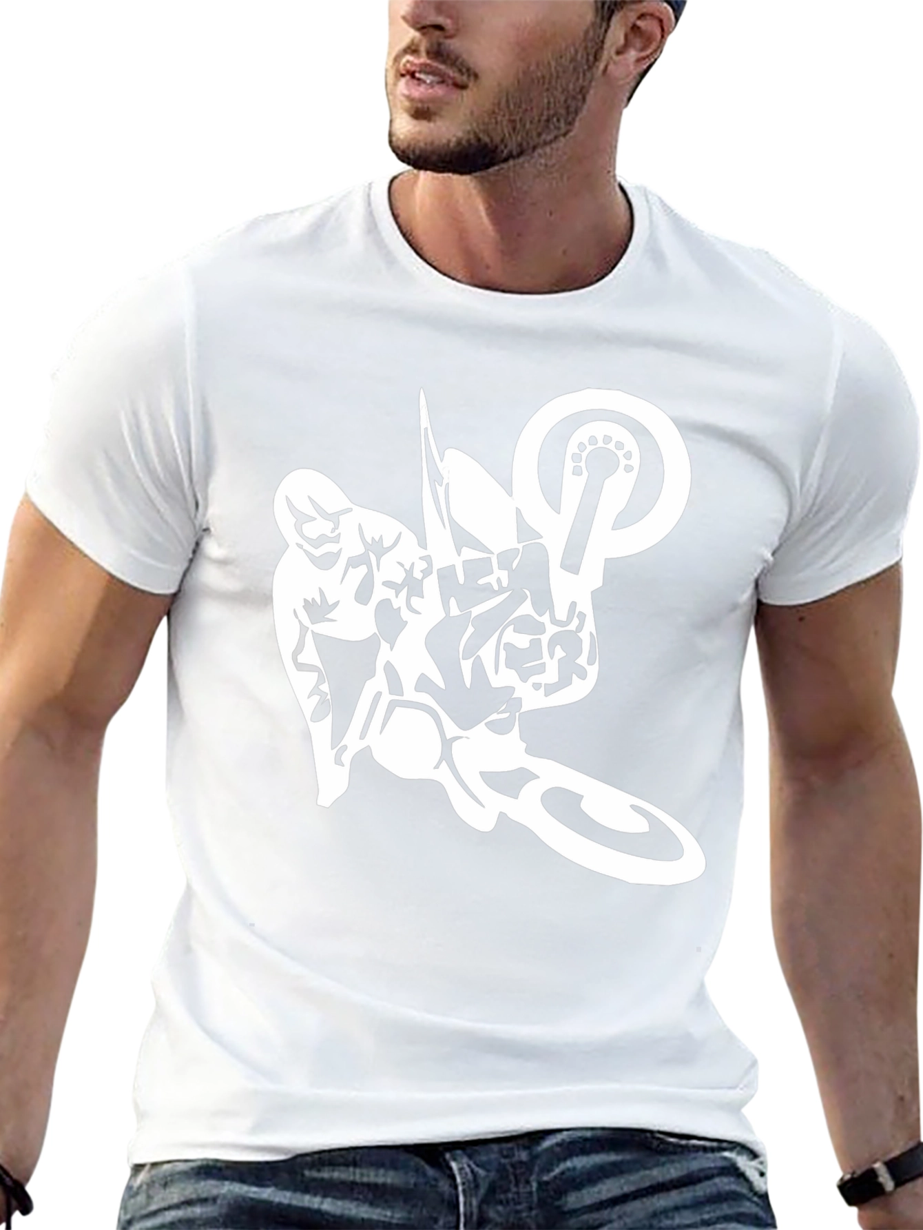 Mens Black T-Shirt with Motocross Design