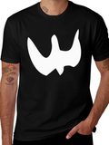 Black T-Shirt with White Graphic