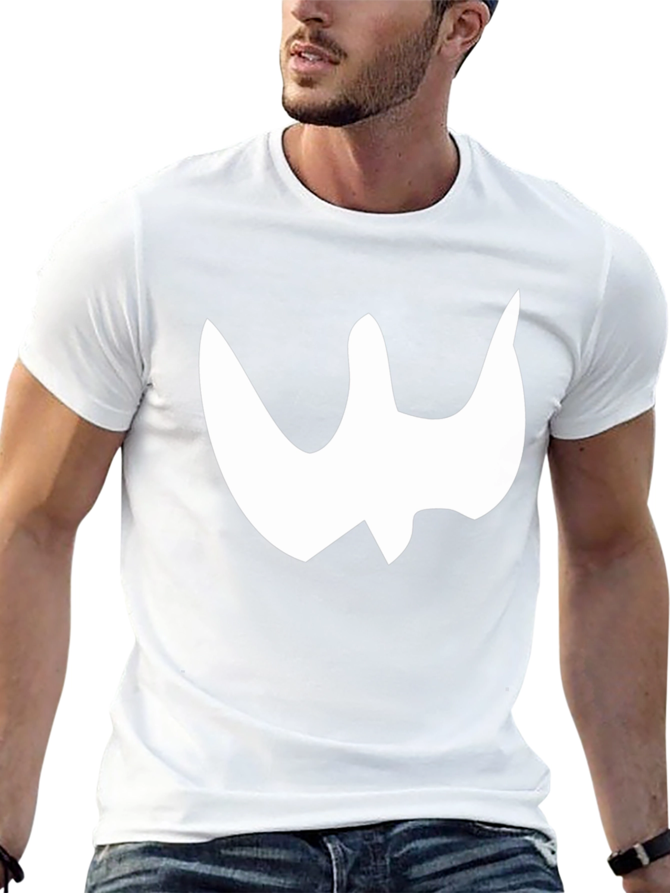 Black T-Shirt with White Graphic