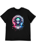 Alien DJ T-Shirt - Galaxy Beat Tee