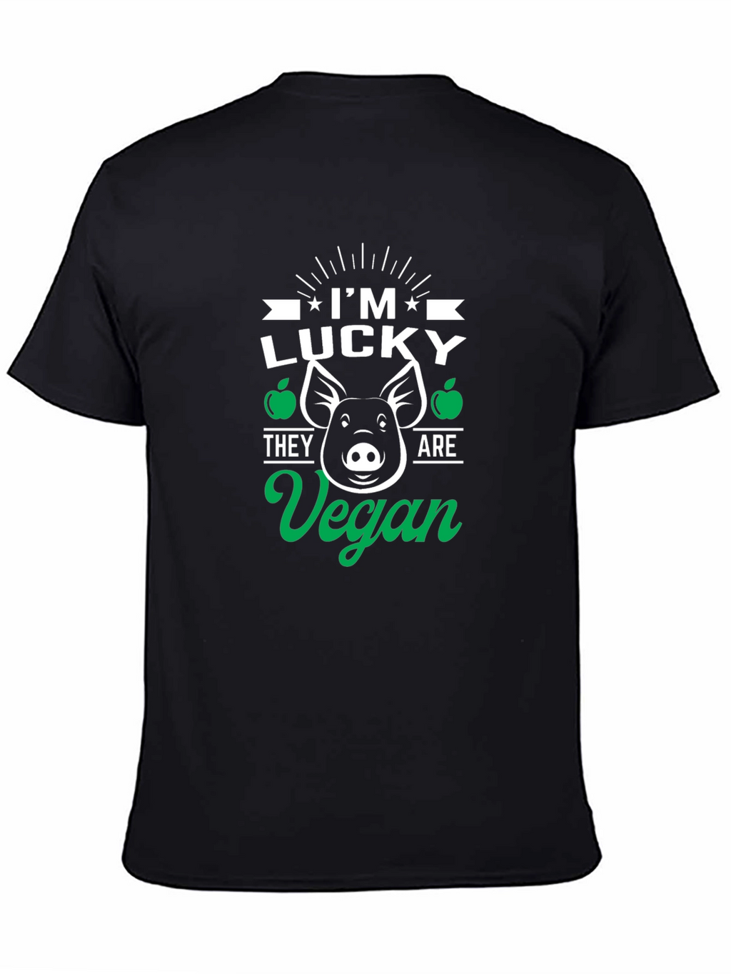 Lucky Vegan Pig Graphic T-Shirt