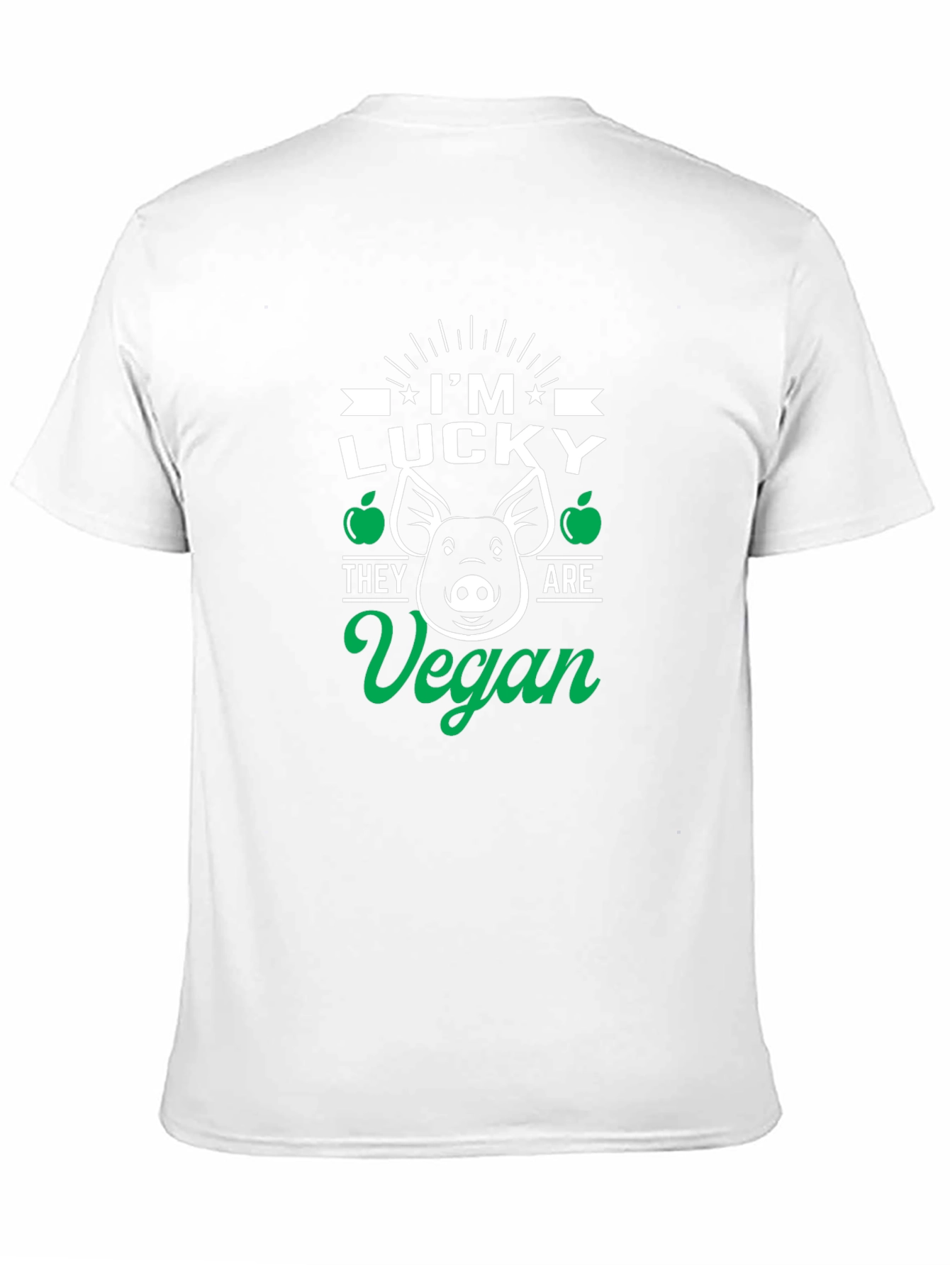 Lucky Vegan Pig Graphic T-Shirt