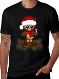 Christmas Owl T-Shirt - Holiday Apparel