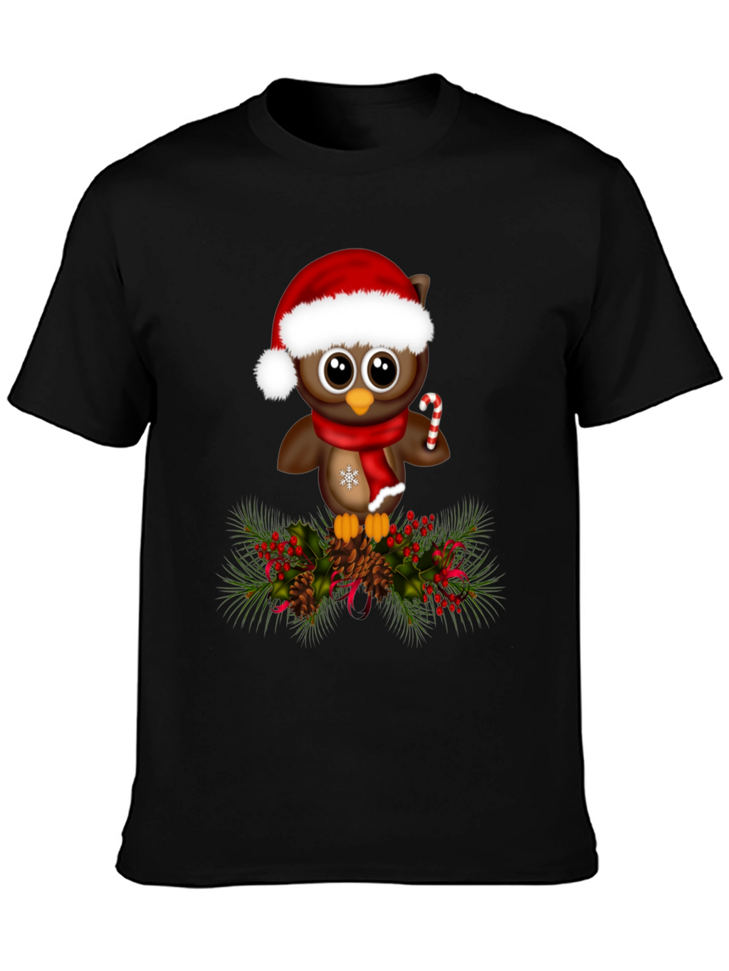 Christmas Owl T-Shirt - Holiday Apparel