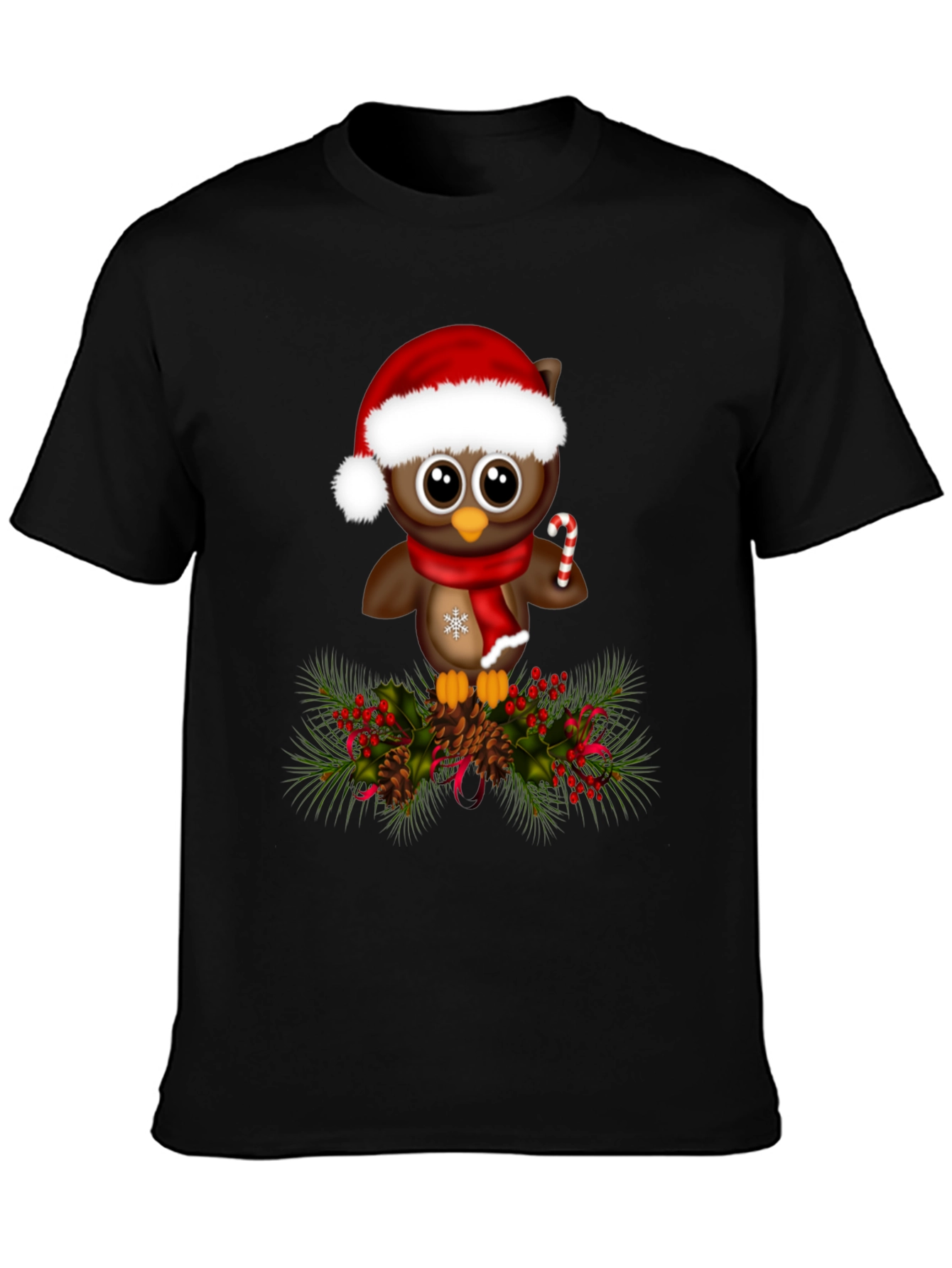 Christmas Owl T-Shirt - Holiday Apparel