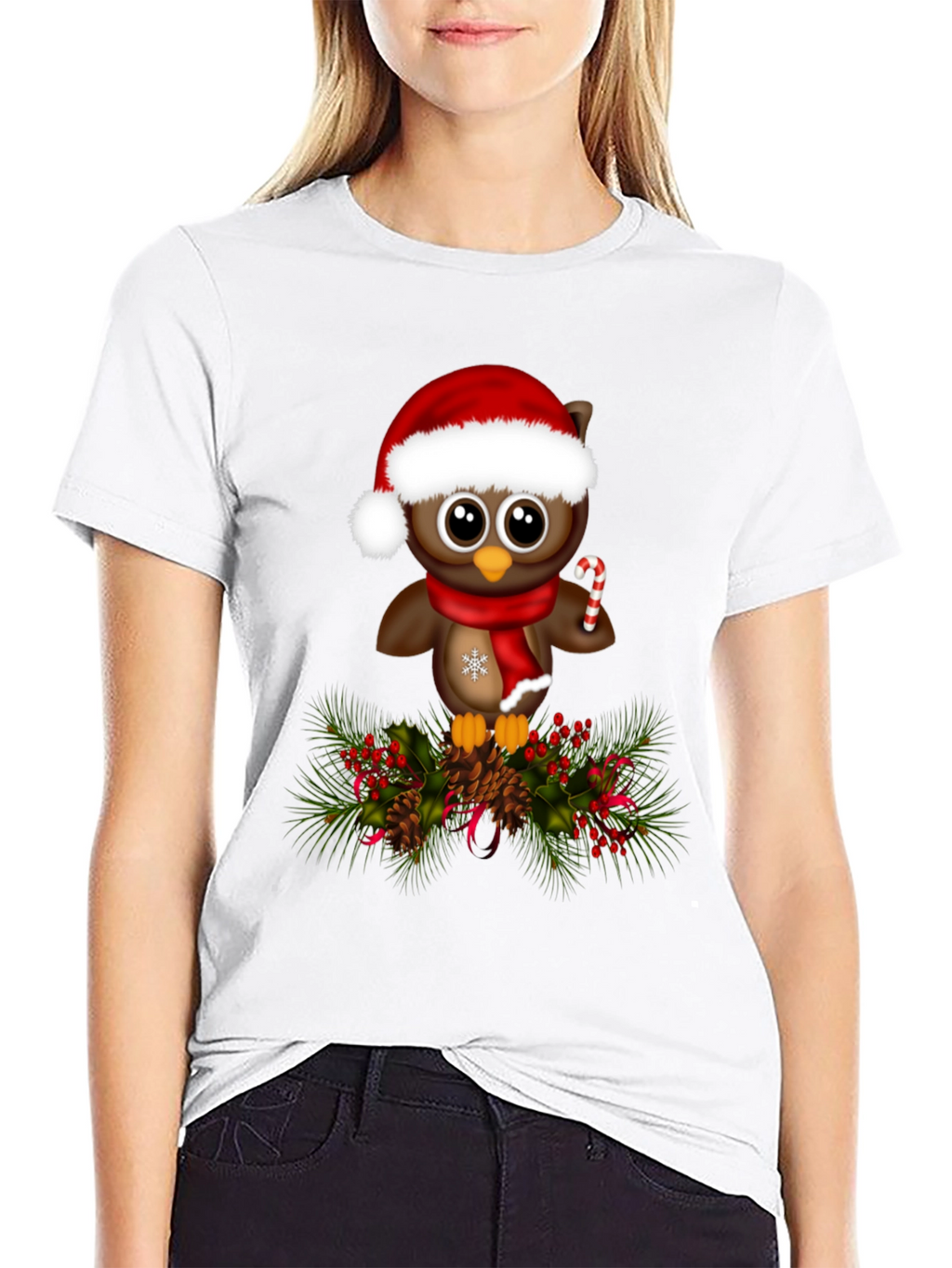 Christmas Owl T-Shirt - Holiday Apparel
