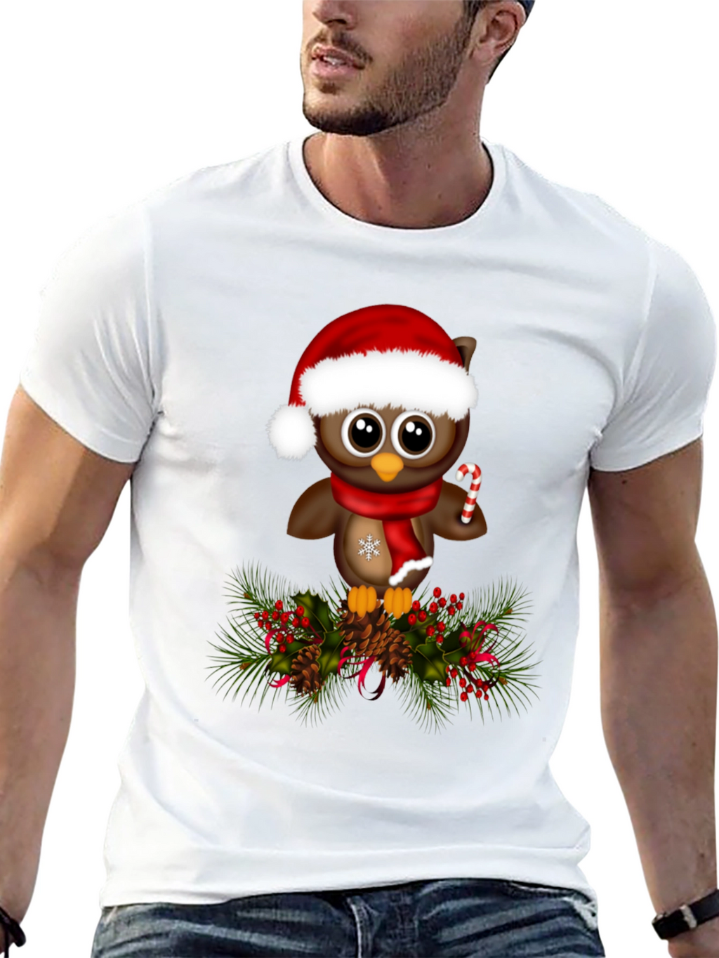 Christmas Owl T-Shirt - Holiday Apparel