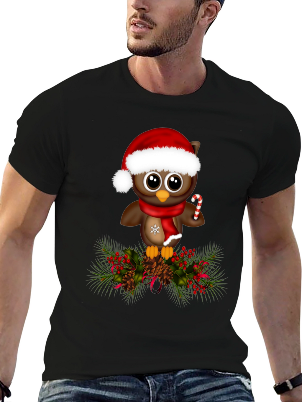 Christmas Owl T-Shirt - Holiday Apparel