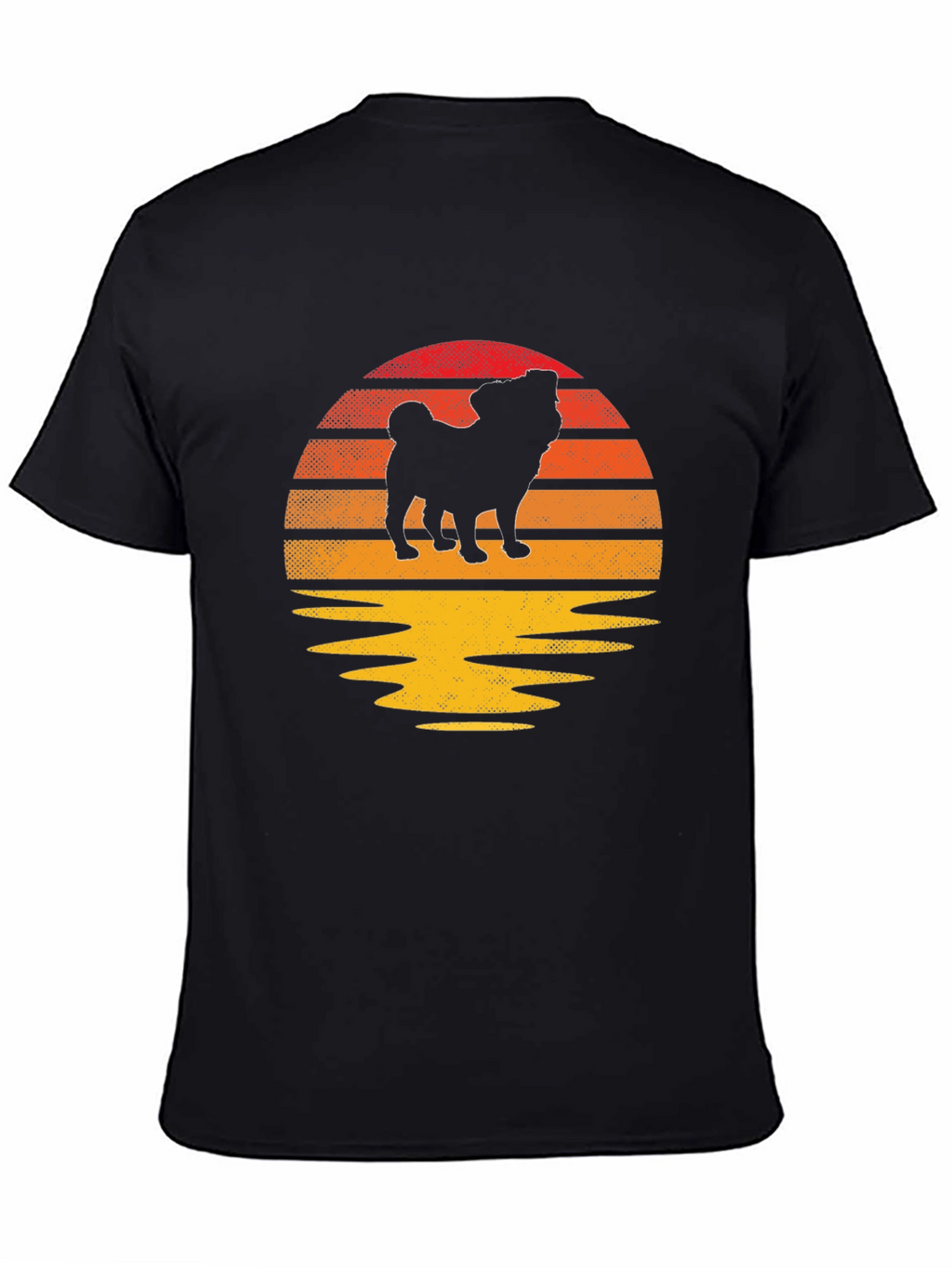 Pug Sunset Graphic Tee - Retro Dog Lover Shirt