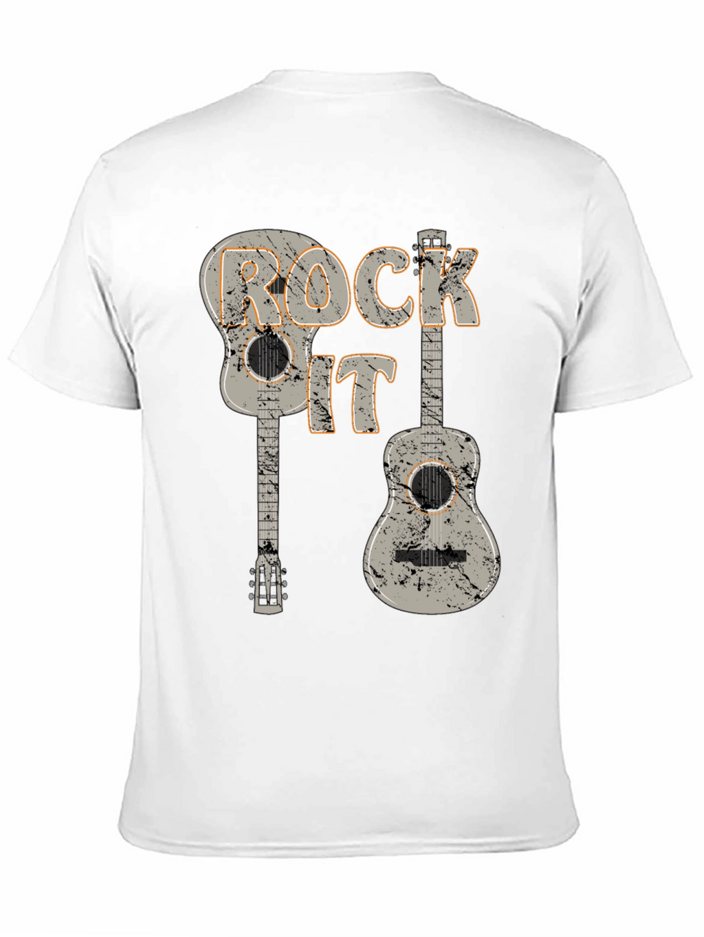 Rock It Guitar T-Shirt - Distressed Graphic Tee