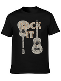 Rock It Guitar T-Shirt - Distressed Graphic Tee