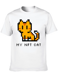 My NFT Cat Pixel Art Black T-Shirt