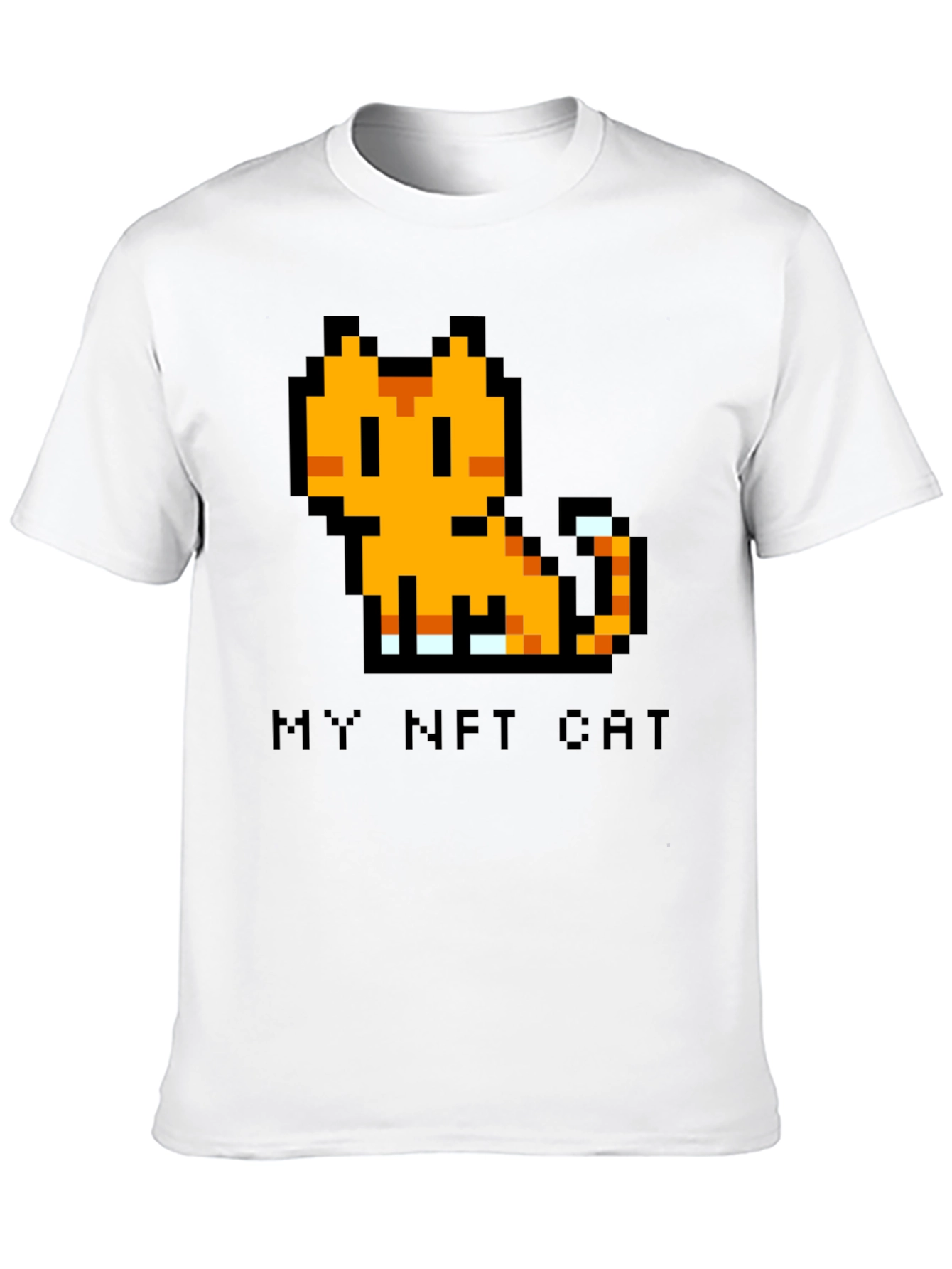 My NFT Cat Pixel Art Black T-Shirt