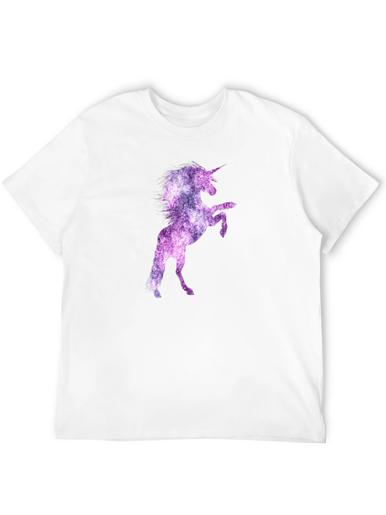 Unicorn Galaxy Graphic Print Black T-Shirt
