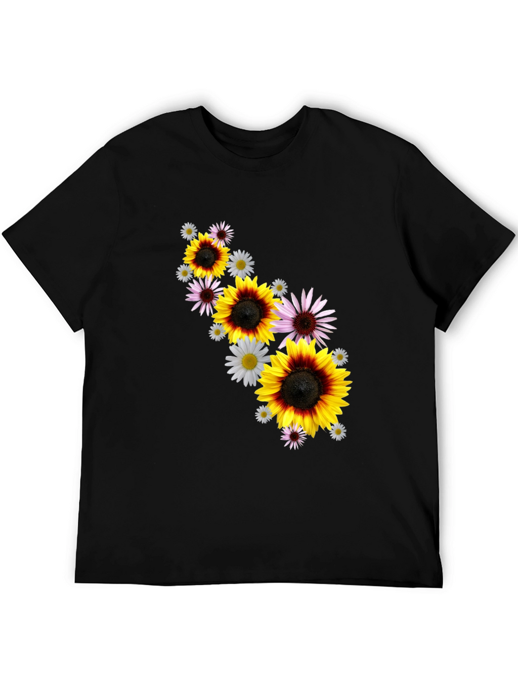 Floral Pattern Tee - Sunflower & Daisy Design