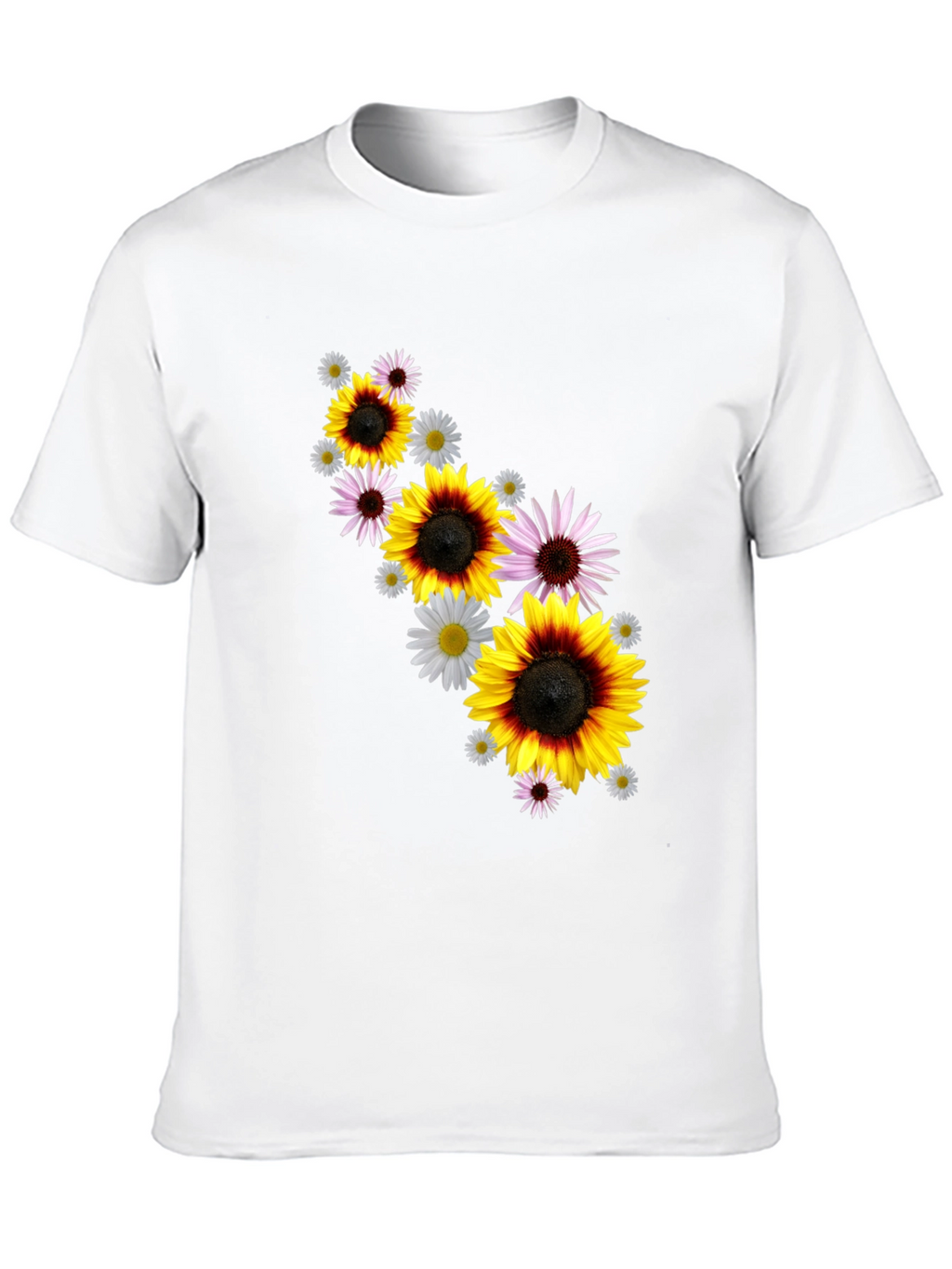 Floral Pattern Tee - Sunflower & Daisy Design