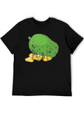 Soursop Fruit Graphic Tee - Black Cotton T-Shirt
