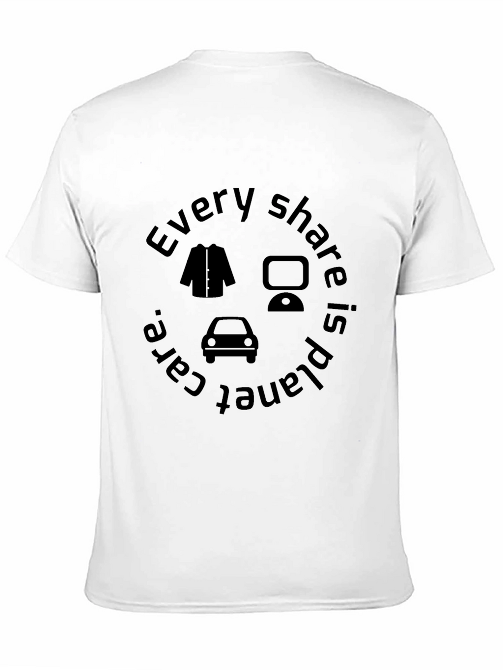 Eco-Friendly Black T-Shirt: Every Share is Planet Care