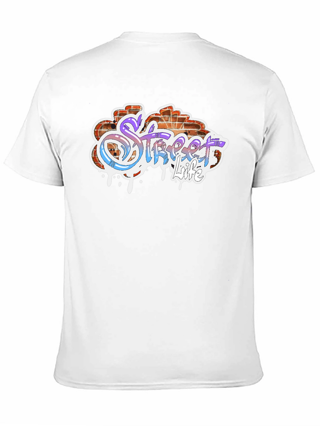 Street Life Graffiti Style Black T-Shirt
