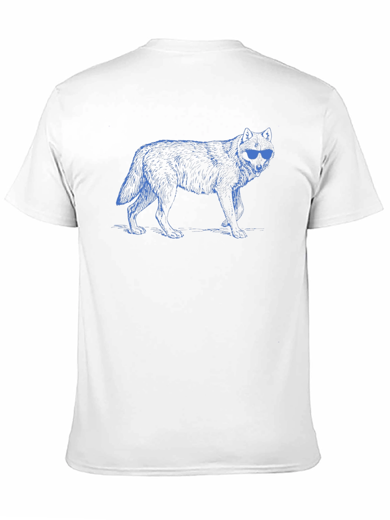 Cool Wolf Graphic Tee - Black Crew Neck