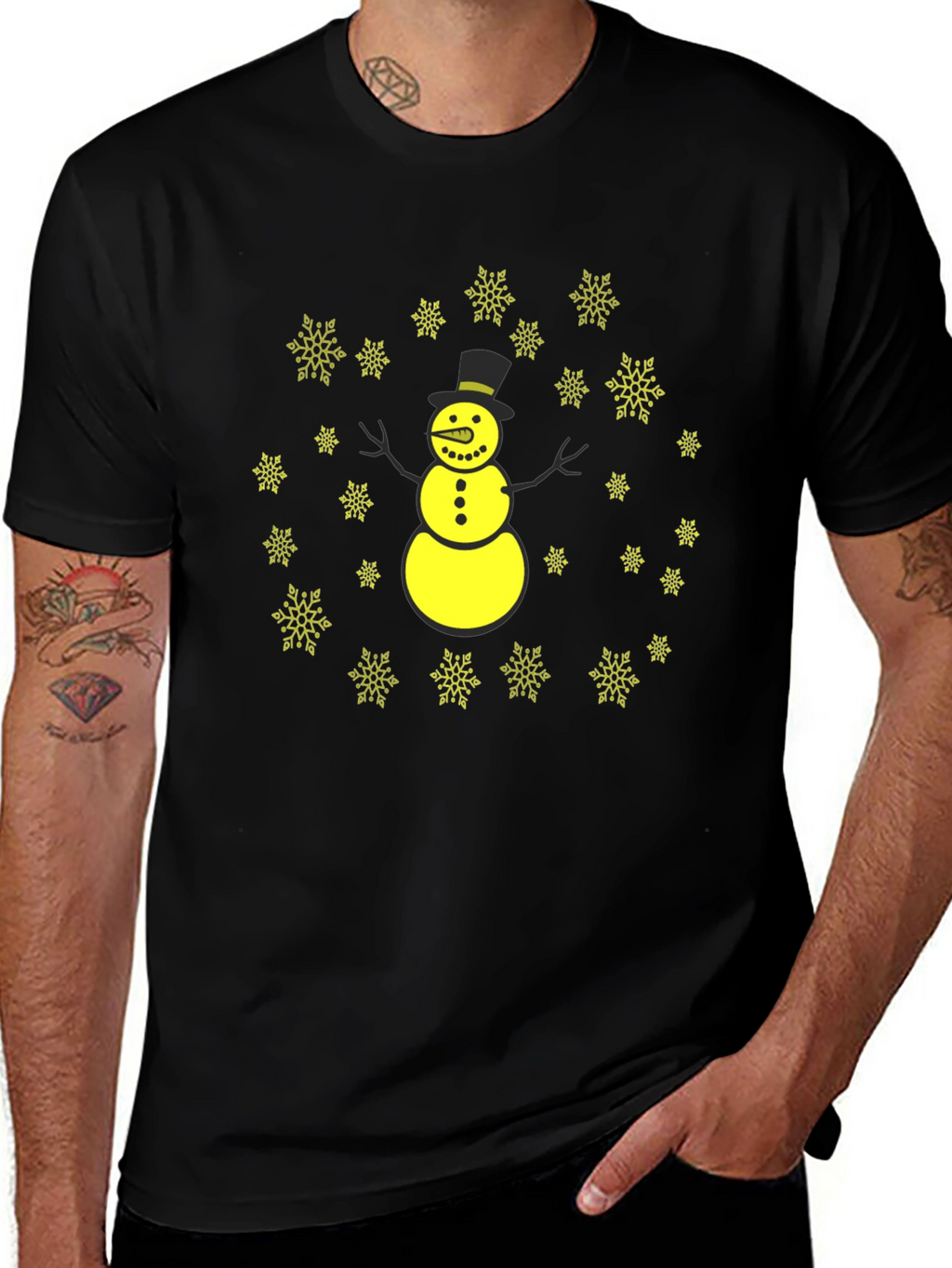Snowman Snowflake Graphic Tee