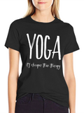 Yoga Cheaper Than Therapy Black T-Shirt